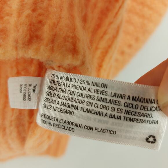 Universal Thread Goods Co. Casual Sweater Womens Orange Knit V-neck Long Sleeve - Picture 4 of 14